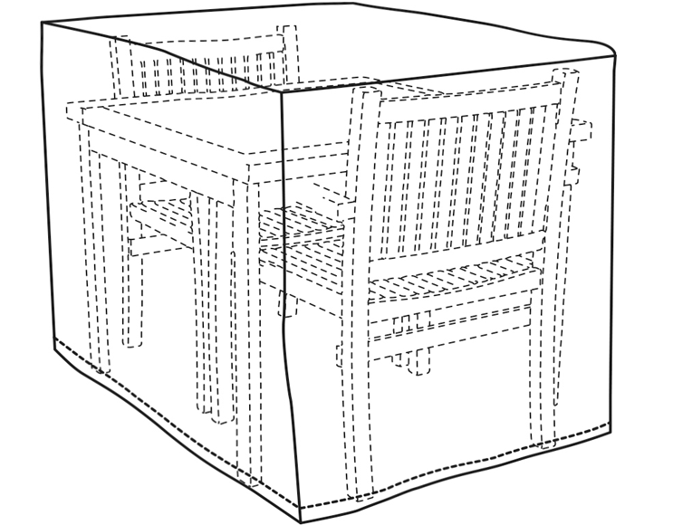 Storage for furniture sets, garden table and chairs